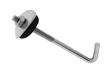 鉄 フックボルトセット(大波用･黒フエルト付き)(小箱)(インチネジ W 1/4品)(ダイドーハント)